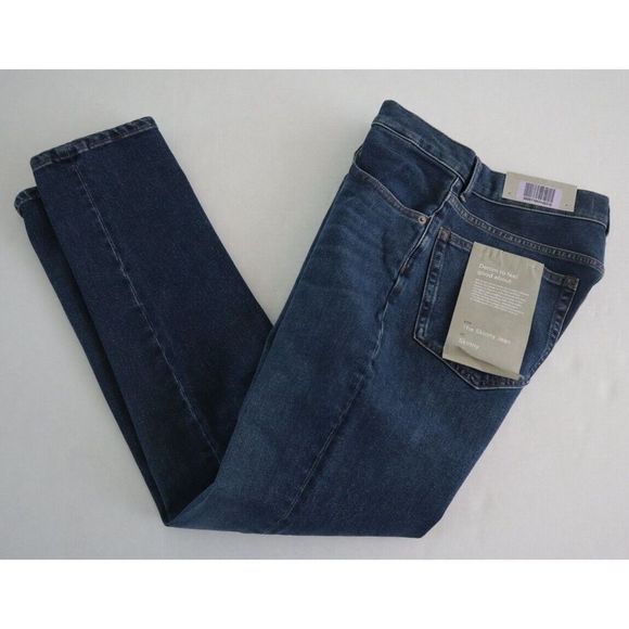 Everlane Uniform Men's Sz 31x28 Dark Blue Mid Rise Skinny Straight Jeans $98+ - Picture 8 of 9